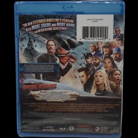 NEW SEALED BLU-RAY SHARKNADO 2 THE SECOND ONE  SHARK HAPPENS!    SYFY - Picture 2 of 3